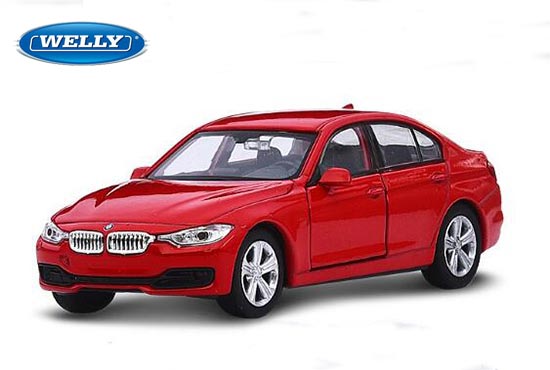 Welly BMW 335i Diecast Car Toy 1:36 Scale White / Red