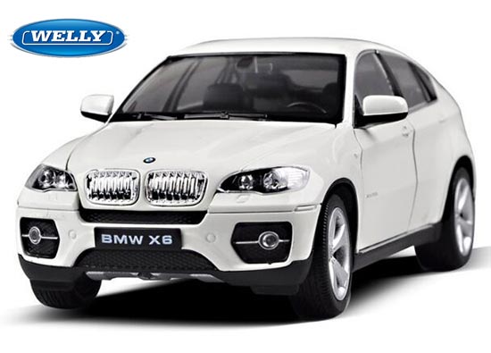 Welly BMW X6 Diecast SUV Model 1:24 Scale Black / White / Red