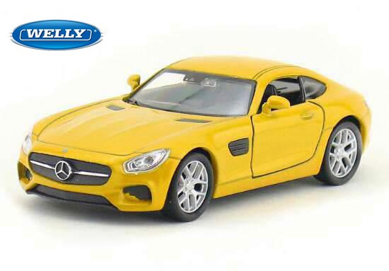Welly Mercedes Benz AMG GT Diecast Car Toy 1:36 Red / Yellow