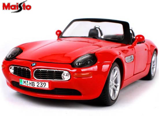 MaiSto BMW Z8 Diecast Car Model 1:24 Scale Red / Black