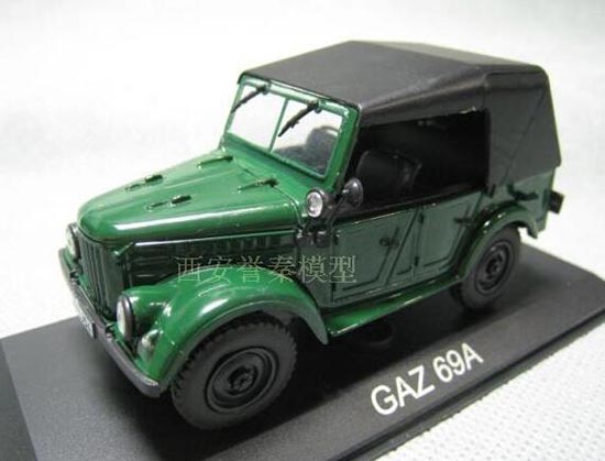 IXO GAZ 69A Diecast Car Model 1:43 Scale Green