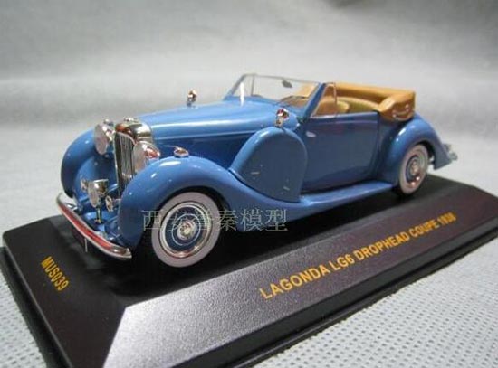 IXO Lagonda LG6 Drophead Coupe 1938 Diecast Model 1:43 Blue