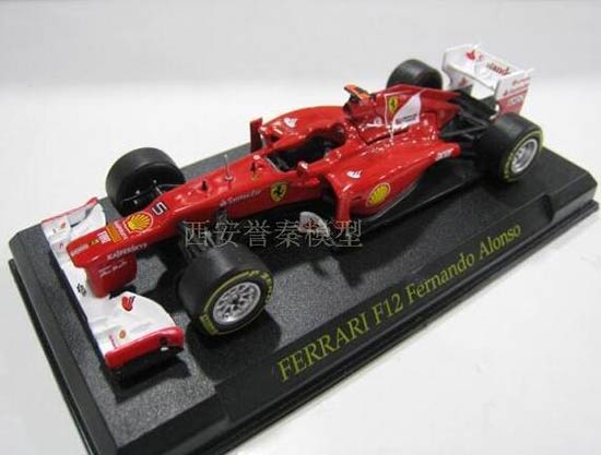 IXO Ferrari F12 Fernando Alonso Diecast Model 1:43 Scale Red