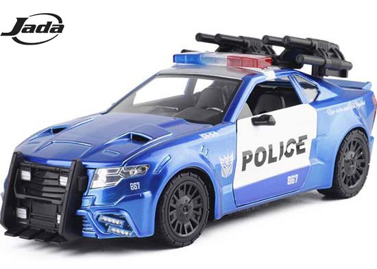 JADA Ford Mustang Diecast Police Car Model 1:24 Scale Blue