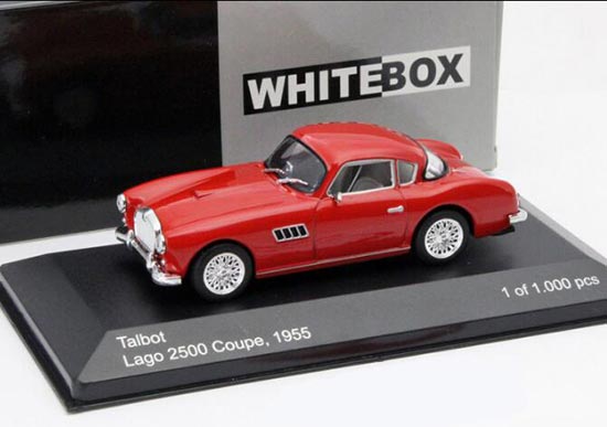 WhiteBox 1955 Talbot Lago 2500 Coupe Diecast Car Model 1:43 Red
