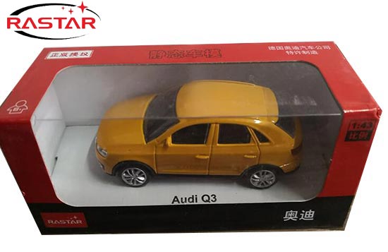 Rastar Audi Q3 Diecast Car Model 1:43 Scale Yellow