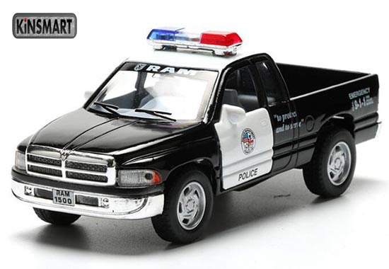 Kinsmart Dodge RAM 1500 Pickup Truck Diecast Police Toy Black