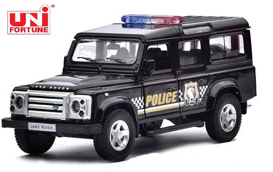 RMZ City Land Rover Defender Diecast SUV Police Toy 1:36 Black