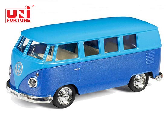 RMZ City Volkswagen T1 Bus Diecast Toy 1:36 Scale Blue