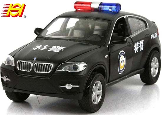 SH BMW X6 Diecast SUV Police Toy 1:32 Scale White / Black