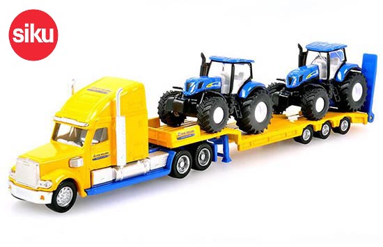 Siku Super 1805 Truck with Two New Holland Tractors 1:87 Scale 