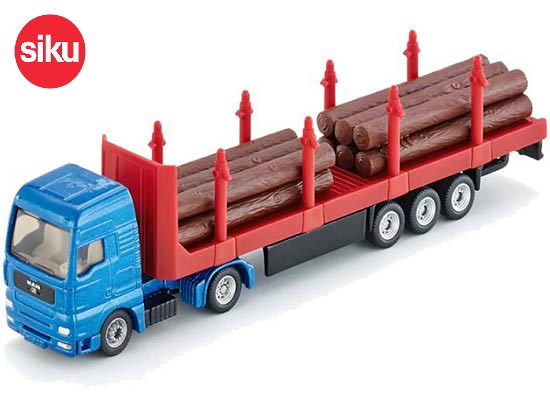 SIKU 1659 MAN Log Truck Diecast Model 1:87 Scale Blue