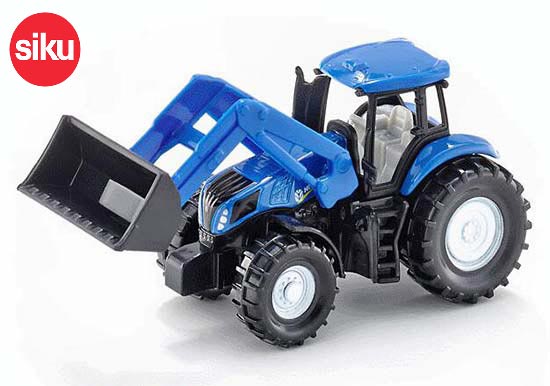 SIKU 1355 New Holland Tractor With Front Loader Diecast Toy Blue