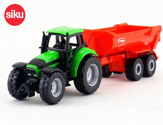 SIKU 1632 Deutz Fahr Tractor With Dumper Trailer Diecast Toy