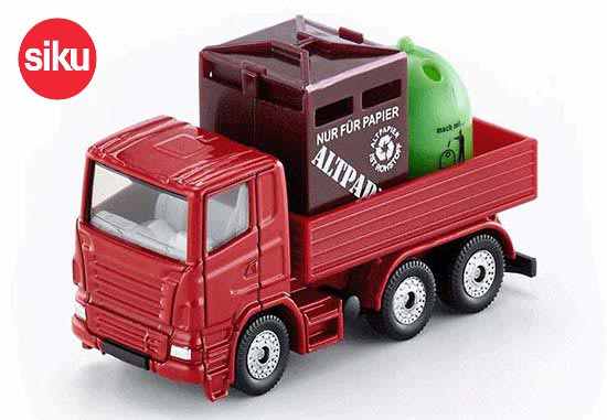 SIKU 0828 Recycling Transporter Truck Diecast Toy Red