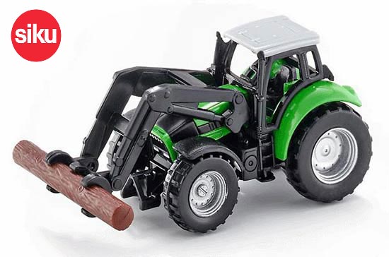SIKU 1380 Tractor With Timber Grab Diecast Toy Green