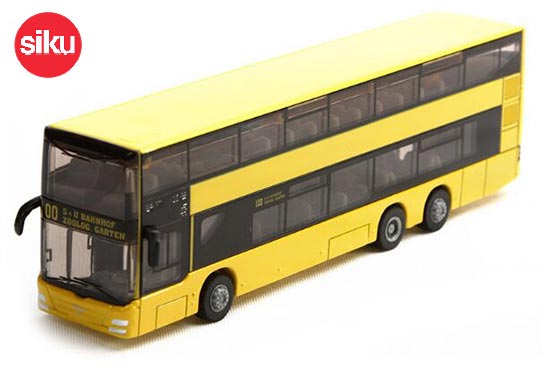 SIKU 1884 MAN Double Decker Bus Diecast Toy 1:87 Scale Yellow