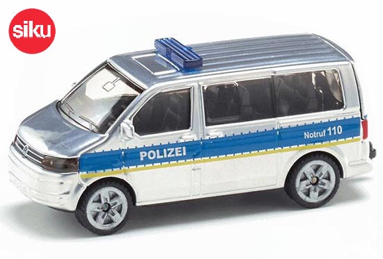 SIKU 1350 Volkswagen Multivan Fourgon Diecast Police Toy Silver