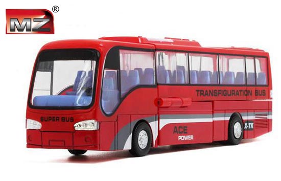 MZ Coach Bus Toy Changed To Transformers Red / White / Blue