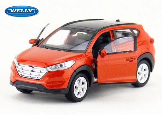 Welly Modell Hyundai Tucson 1:34 orange 11 cm 