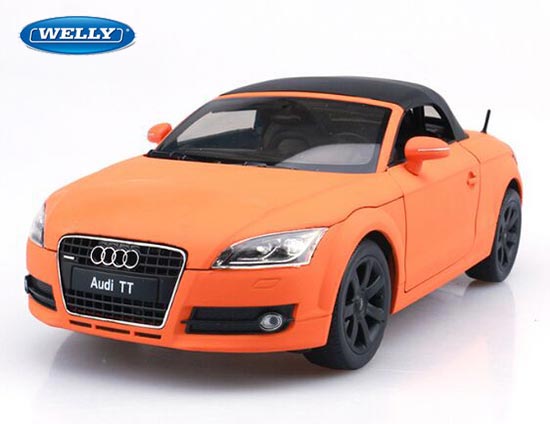Welly Audi TT Diecast Car Model 1:18 Scale Orange / White