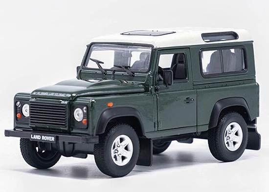 Welly Land Rover Defender Diecast Car Model 1:24 Scale Green