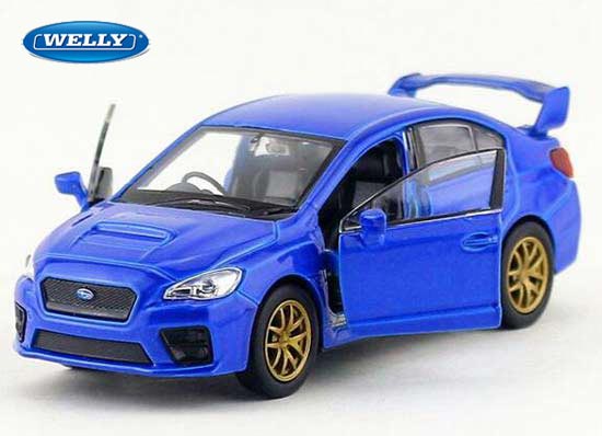 Welly Subaru Impreza WRX STI Diecast Car Toy 1:36 Red / Blue