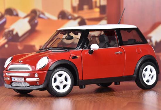 Welly Mini Cooper Diecast Car Model 1:18 Scale Red