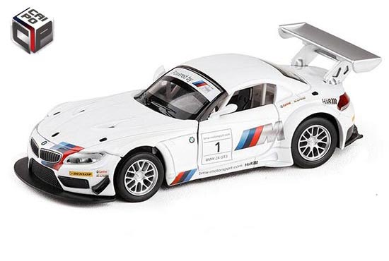 CaiPo BMW Z4 GT3 Diecast Car Model White 1:32 Scale