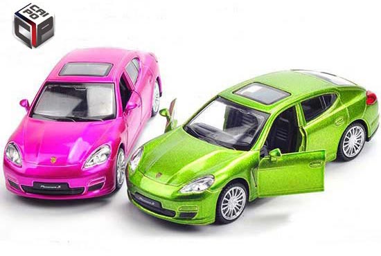CaiPo Porsche Panamera S Diecast Car Toy 1:43 Pink / Green