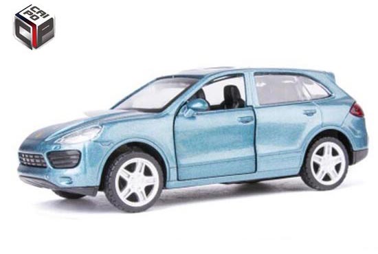 CaiPo Porsche Cayenne S Diecast SUV Toy 1:43 Gray / Blue