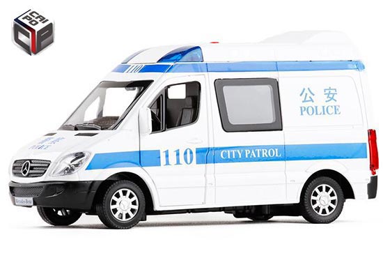 CaiPo Mercedes-Benz Sprinter Diecast Police Van Toy 1:32 Scale