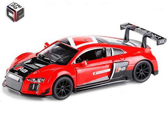 CaiPo Audi R8 LMS Diecast Car Toy White / Red 1:30 Scale
