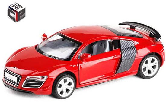 CaiPo Audi R8 GT Diecast Car Toy Silver / White /Red 1:32 Scale