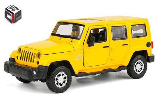 CaiPo Jeep Wrangler Diecast SUV Toy 1:32 Red / Yellow / Green