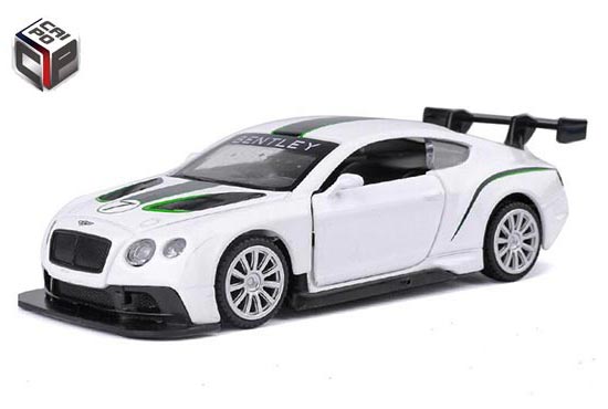 CaiPo Bentley Continental GT3 Diecast Car Toy 1:43 Scale White