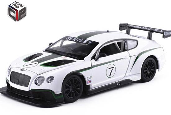 CaiPo Bentley Continental GT3 Diecast Model 1:24 Scale White