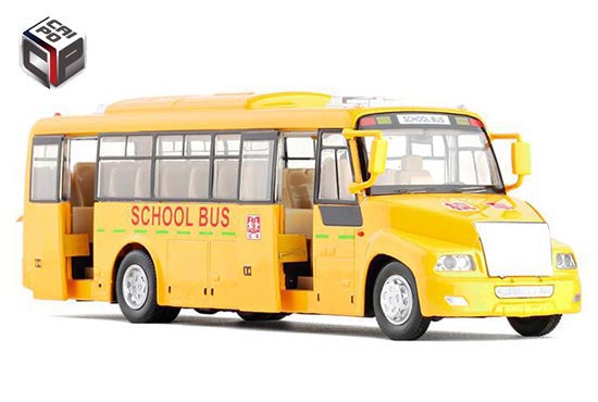 CaiPo Chinese School Bus Diecast Toy Yellow