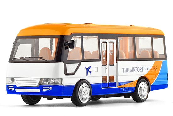 CaiPo Coach Bus Diecast Toy Airport Express White-Blue