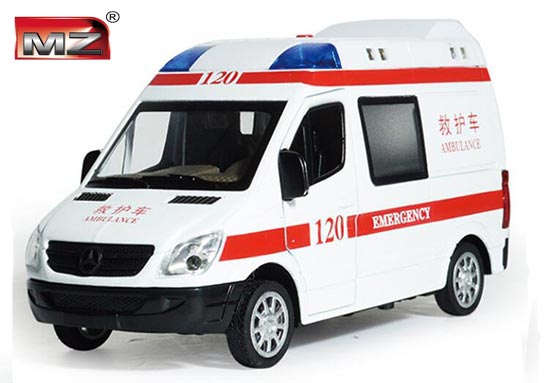 MZ Mercedes Benz Sprinter Diecast Ambulance Toy 1:32 White-Red