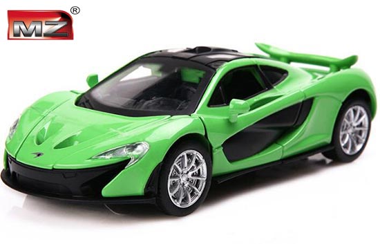 MZ McLaren P1 Diecast Car Toy 1:32 White / Green / Yellow