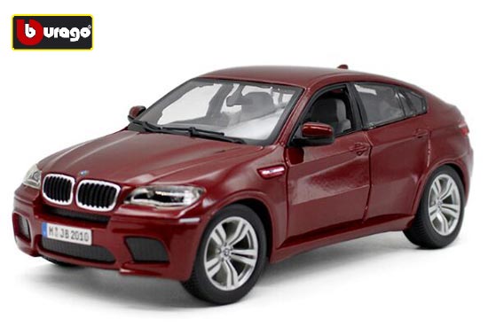 Bburago BMW X6 M Diecast Car Model 1:18 Scale Red/ Black