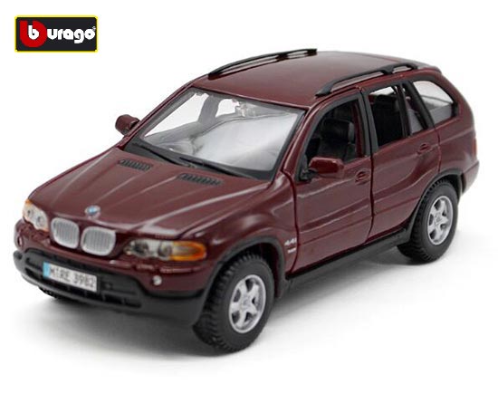 Bburago BMW X5 Diecast Car Model 1:24 Scale Wine Red /Silver