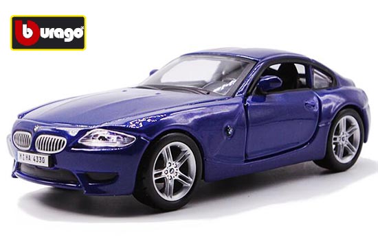 Bburago BMW Z4 M Coupe Diecast Car Model 1:32 Scale Blue