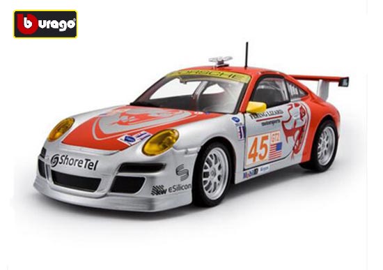 Bburago Porsche 911 GT3 Diecast Car Model 1:24 Silver-Orange