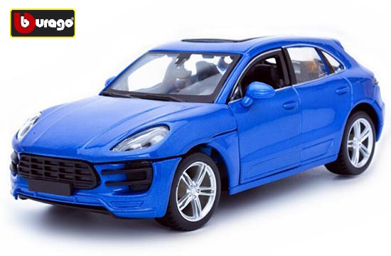 Bburago Assembly Porsche Macan Turbo Diecast Car Model Blue
