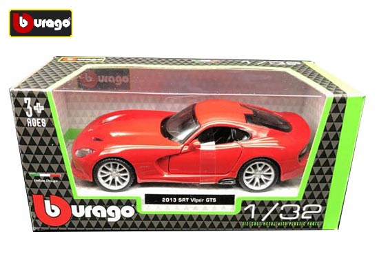 Bburago 2013 Dodge Viper GTS SRT Diecast Car Model 1:32 Red