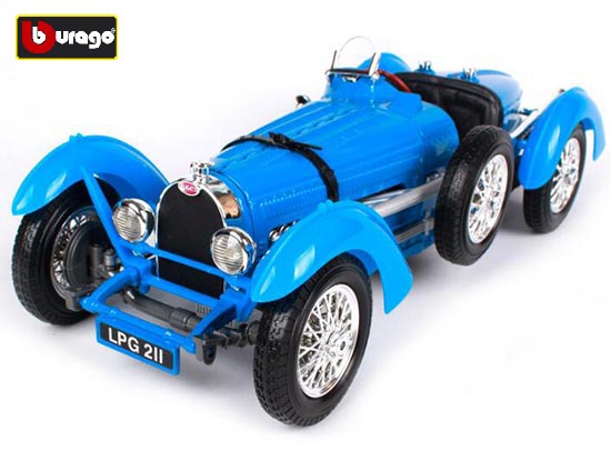 Bburago 1934 Bugatti Type 59 Diecast Car Model Yellow / Blue