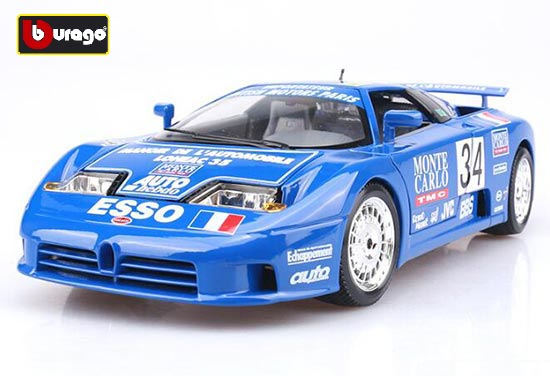 Bburago 1994 Bugatti EB110 Diecast Car Model 1:18 Scale Blue