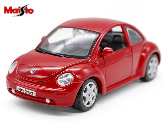 Maisto Volkswagen New Beetle Diecast Car Model 1:25 Red / Yellow